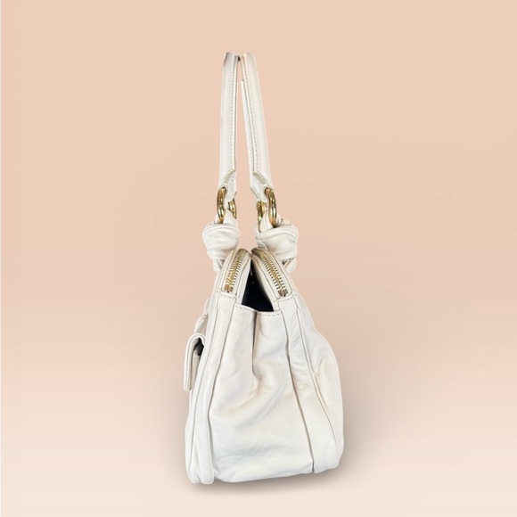 Marc Jacobs Blake Satchel White Leather Gold Tone Hardware - Picture 3 of 15